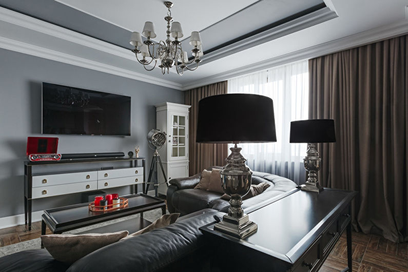 Wohnzimmer im klassischen Stil mit hellen Akzenten - Foto 1