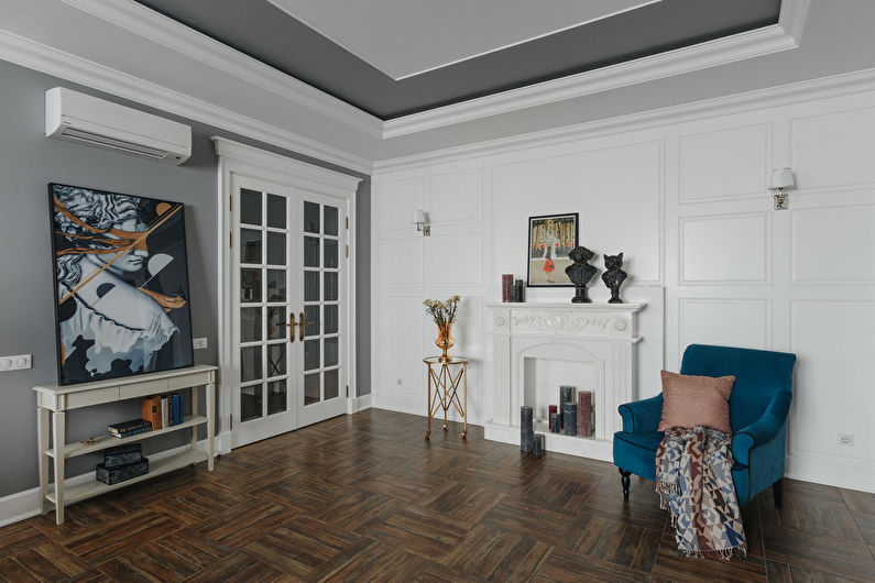Obývací pokoj v klasickém stylu s jasnými akcenty - foto 3