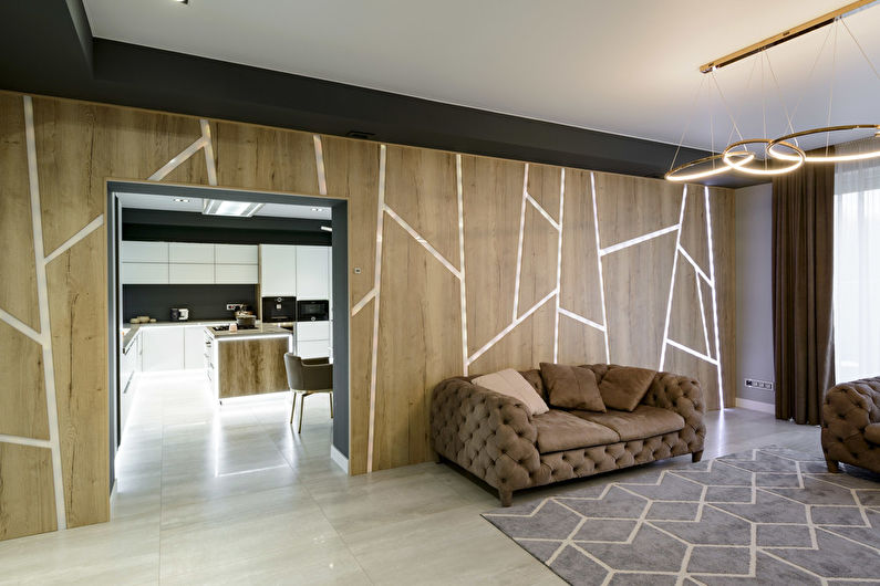 Moderna stila dzīvojamā istaba, 40 m2 - 3. foto