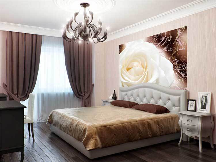 Fotoväggspapper för ett sovrum