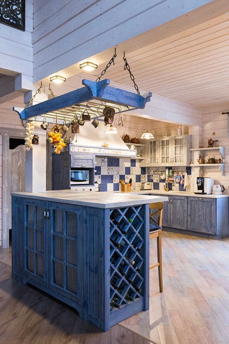 Design de bucătărie din lemn în stil rustic