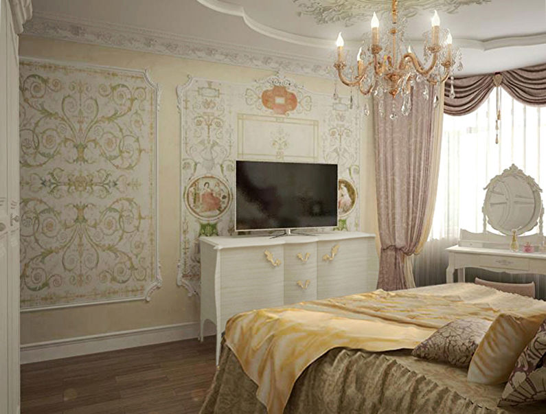 Luksusowy klasyk: wnętrze sypialni