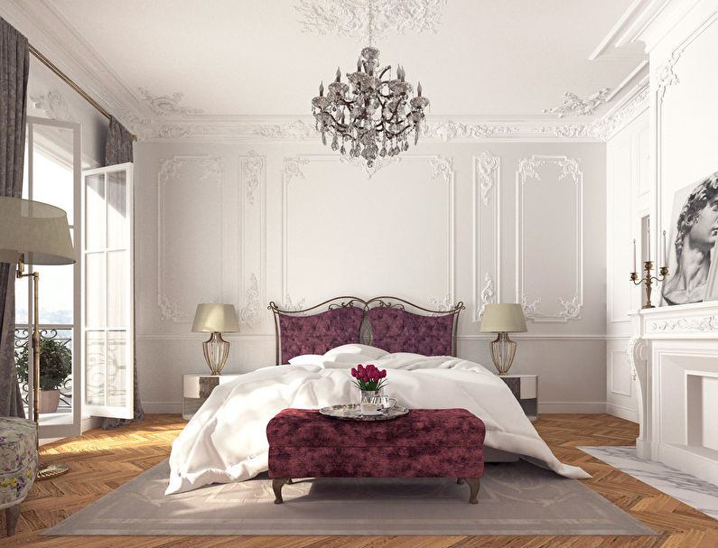 Rīts Parīzē: guļamistabas dizains