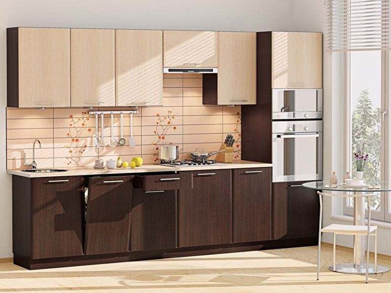 Design kuchyně 9 m² - Přímé (lineární) náhlavní soupravy