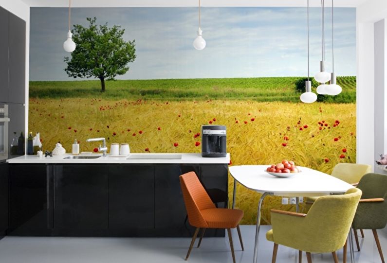 Design kuchyně 9 m² - Fotopapír a fotopapír