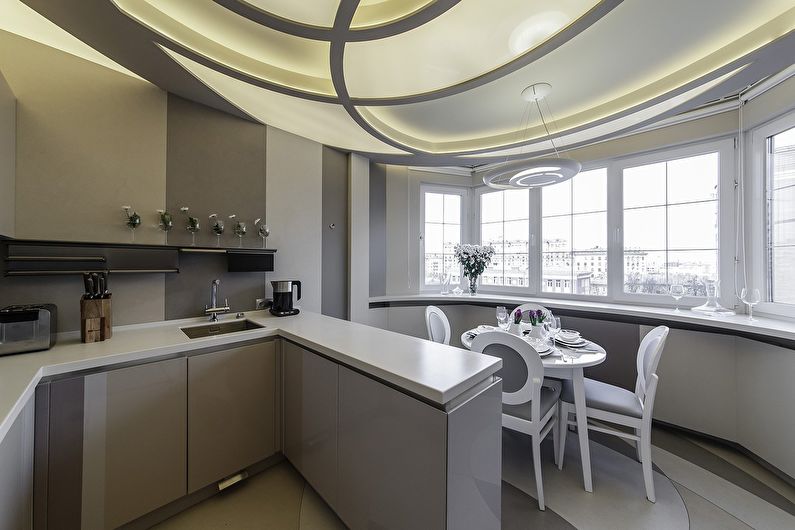 Design kuchyně 9 m² s balkonem