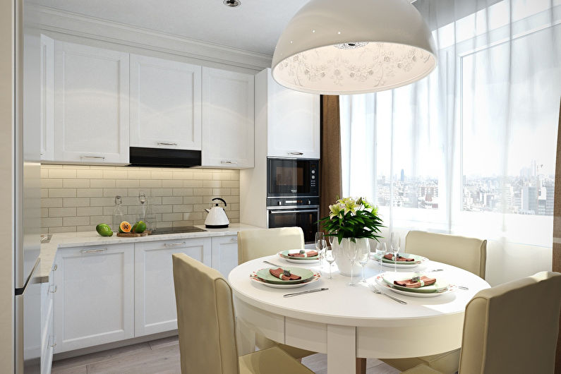 Projeto da cozinha 9 m². em estilo moderno