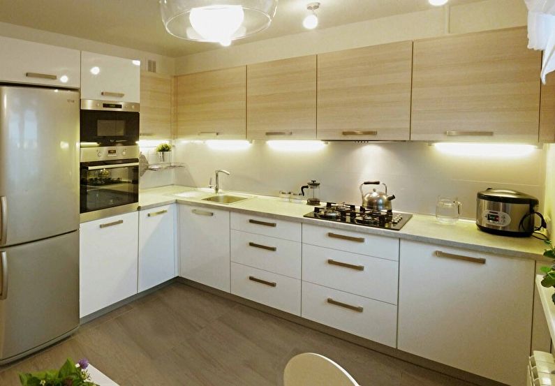 Conception de cuisine 9 m2 dans un style moderne