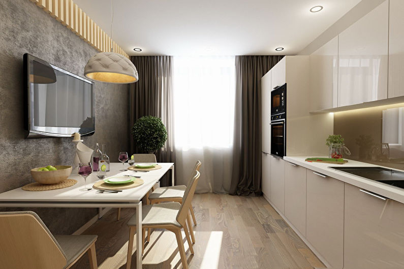 Design kuchyně 9 m² v moderním stylu