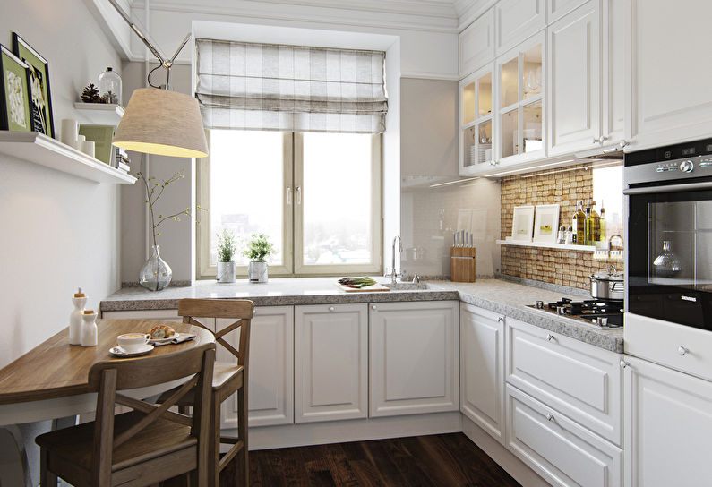 Design kuchyně 9 m² v klasickém stylu