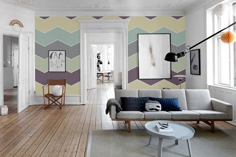 Tapety pastelové barvy v interiéru haly