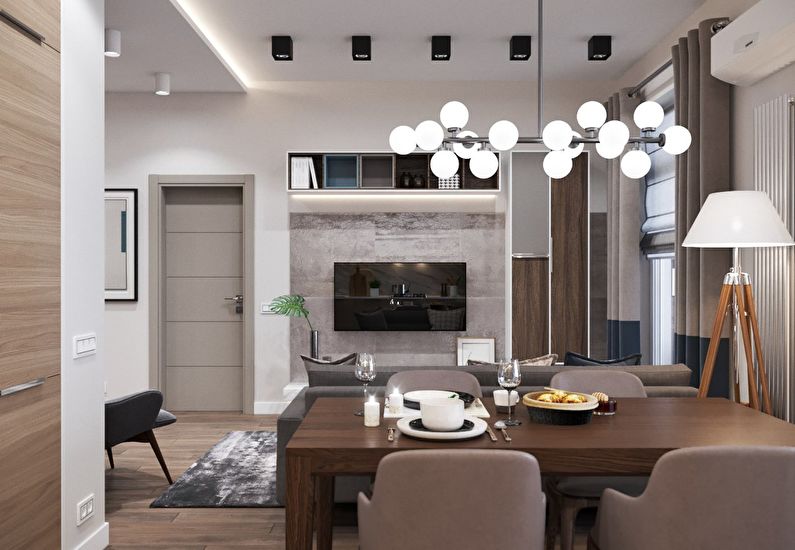 Design d'appartement à Moscou, 66 m²