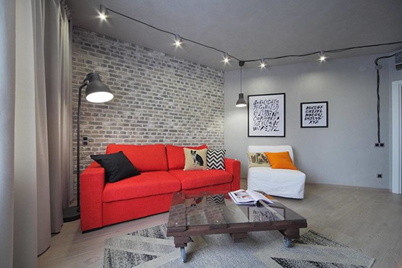 Бетон: Интериор на апартамента в стил лофт