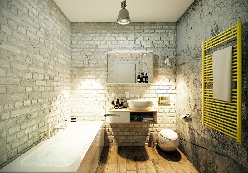 Designa ett litet badrum i loftstil