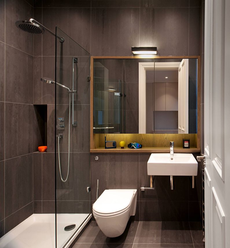 Design of a small bathroom of 5 sq.m.