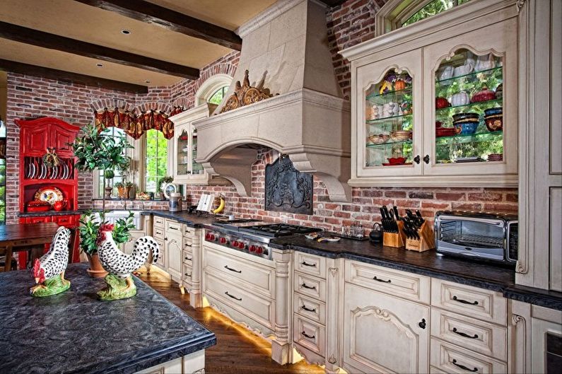 Provanso stiliaus virtuvės dizainas ir dekoras