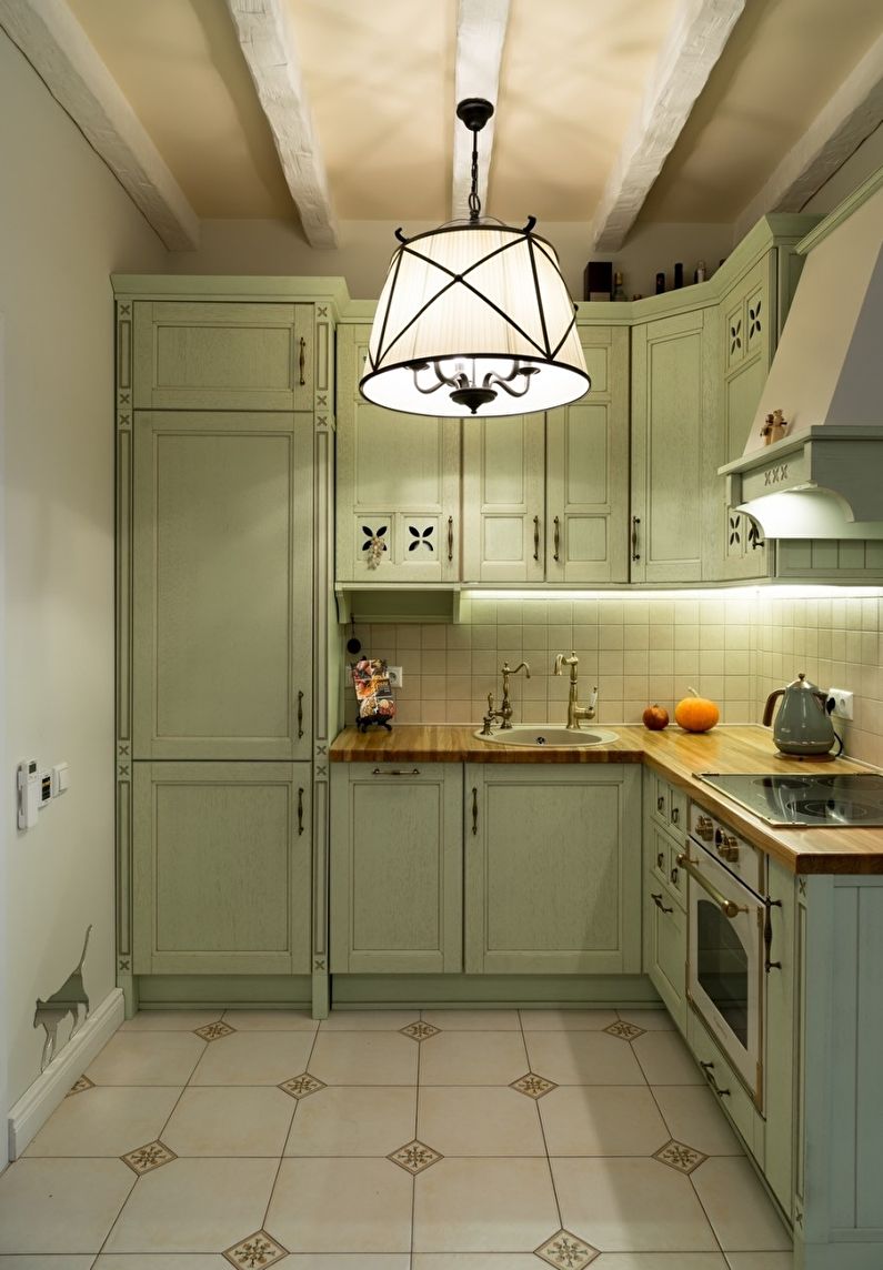 Lighting - Provence style kitchen design