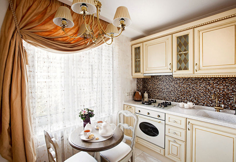 Design of a small kitchen in the style of provence