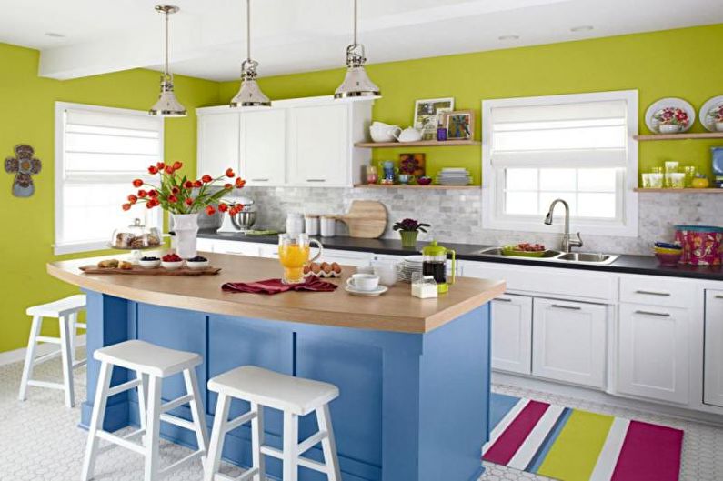 Virtuves dizains 2018 - krāsu risinājumi
