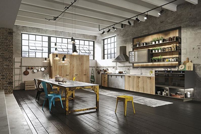 Cozinha de design de interiores 2018 - foto