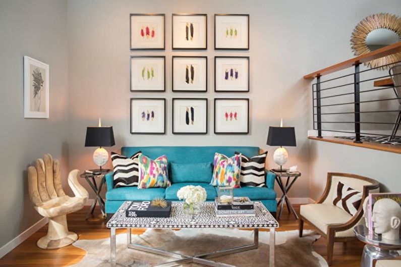 Dzīvojamās istabas dizains 2018 - pašreizējās idejas