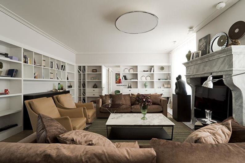 Dizains dzīvojamā istaba 2018 modernā stilā
