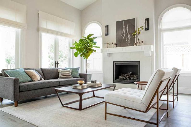 Dizains dzīvojamā istaba 2018 modernā stilā