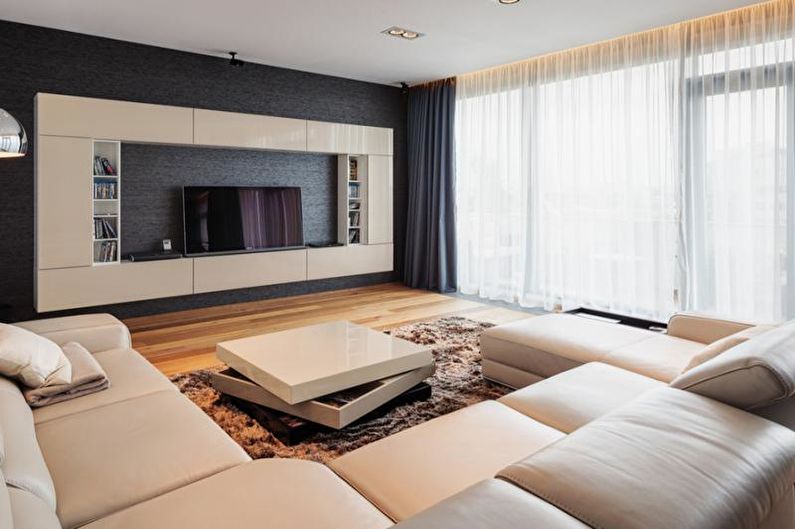 Diseño de sala de estar 2018 en un estilo moderno