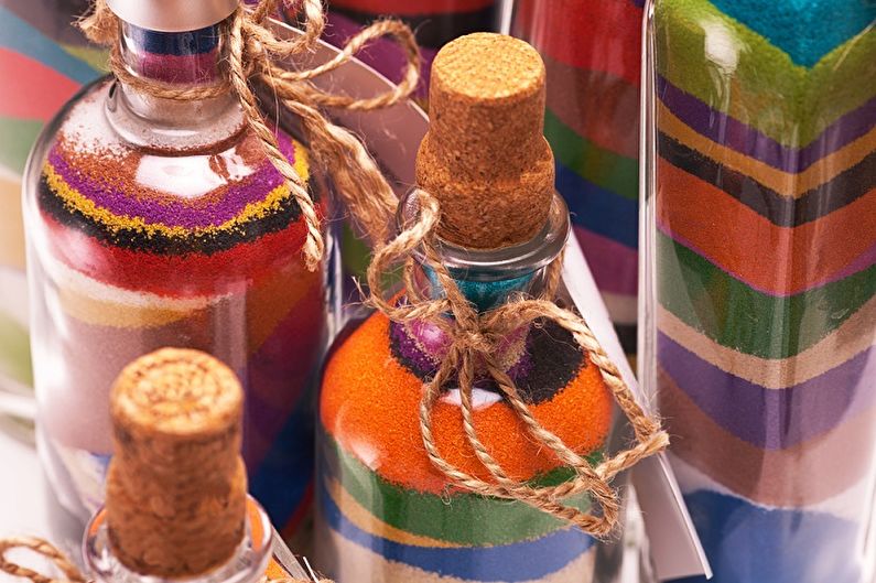DIY pudeles dekors - sāls dekors