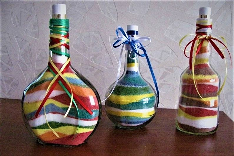 Dekoracja butelki DIY - Dekoracja soli