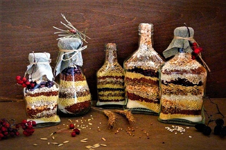 DIY palack dekoráció - gabona dekoráció
