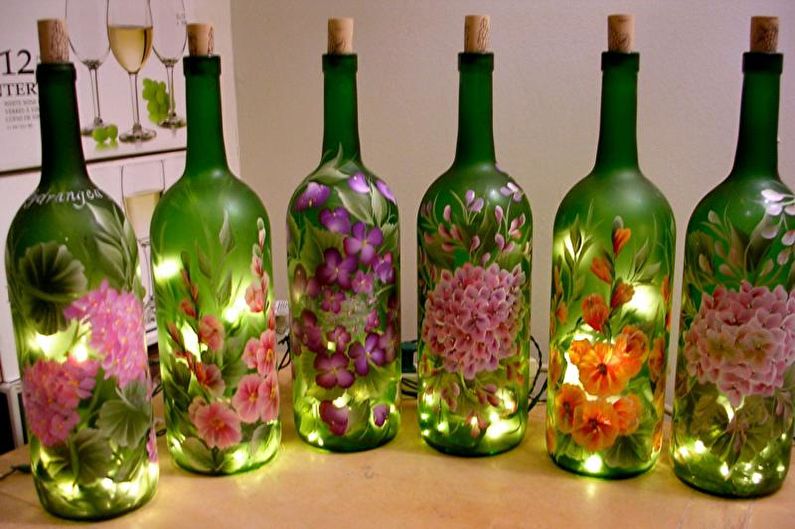 Διακόσμηση μπουκαλιών DIY - χρωματισμός