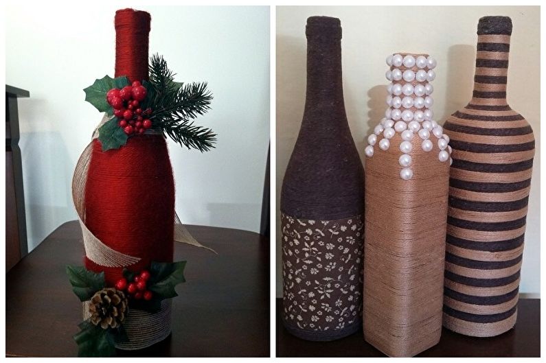 DIY pudeles dekors - auklu dekors