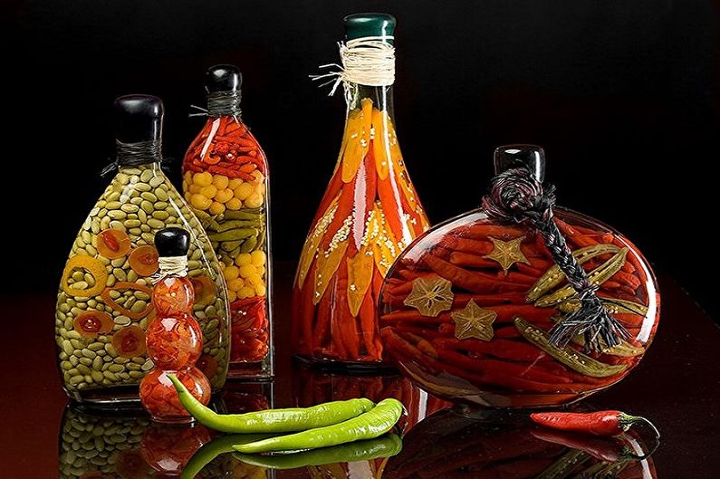 DIY palack dekoráció - Dekoráció zöldségek és gyümölcsök