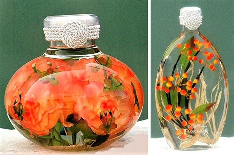 DIY pudeles dekors - ziedu dekors