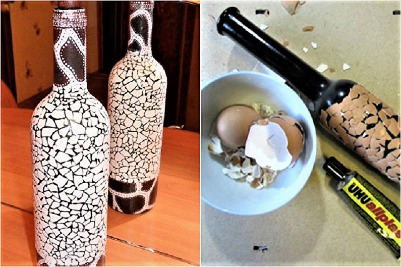 DIY flaskedekor - Egg Shell Decor