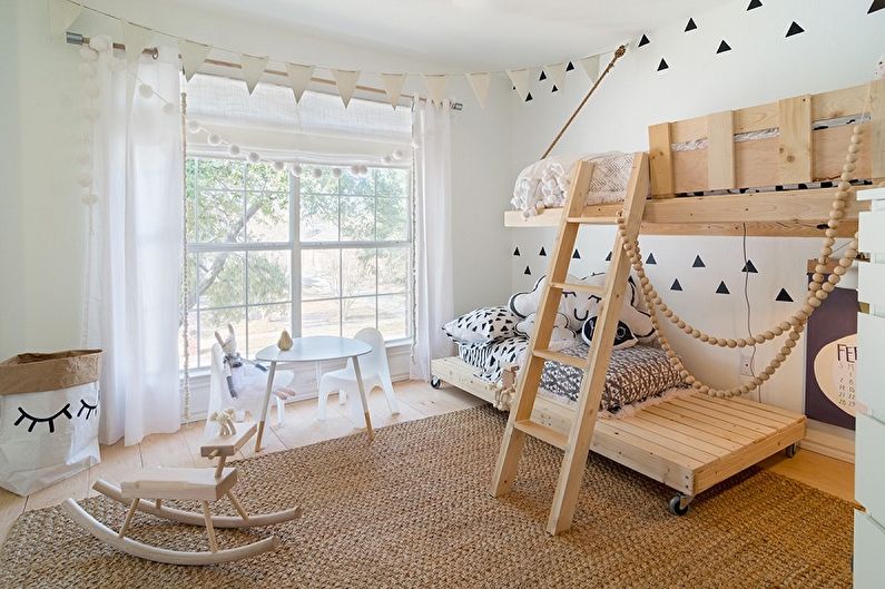 Детска стая за две момчета в скандинавски стил - Интериорен дизайн