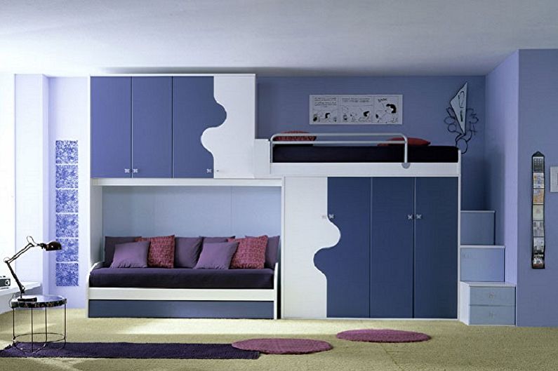 Diseño interior de una habitación infantil para dos niños - foto