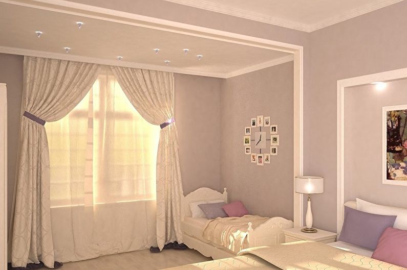 Proiectarea unui dormitor și a unei creșe într-o singură cameră - Soluții color