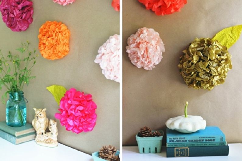 DIY λουλούδια από χαρτοπετσέτες - Παιώνιες