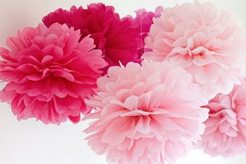 DIY flowers from napkins - Peonies