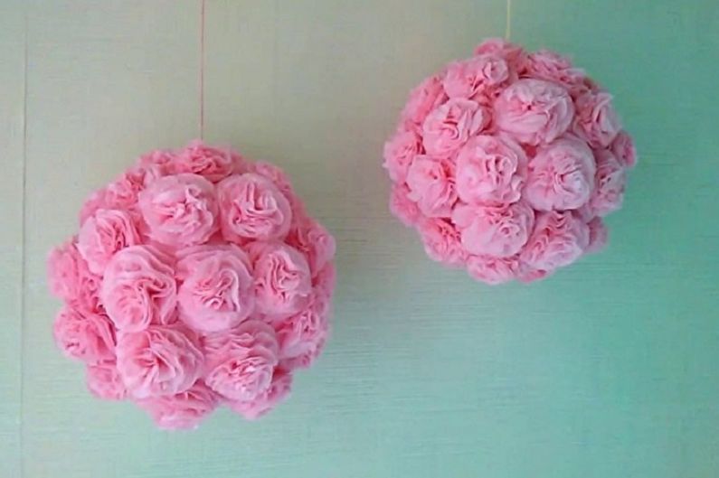 DIY blommor från servetter - foto