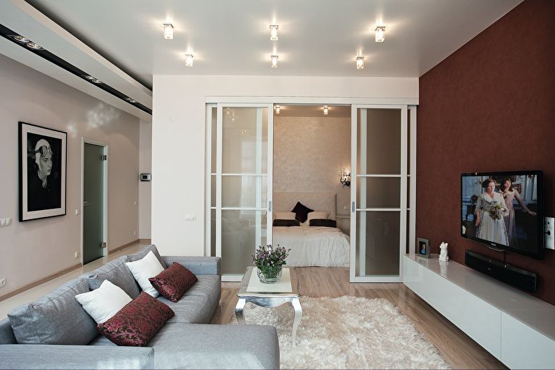 Dizajn malej obývacej izby v modernom štýle