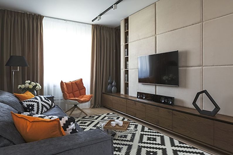 Navrhněte malý obývací pokoj v moderním stylu