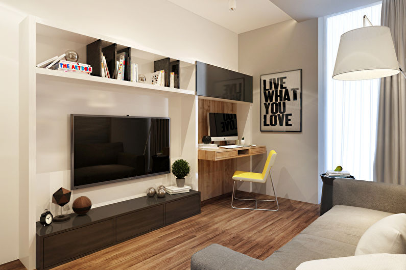 Design of a small living room - photo