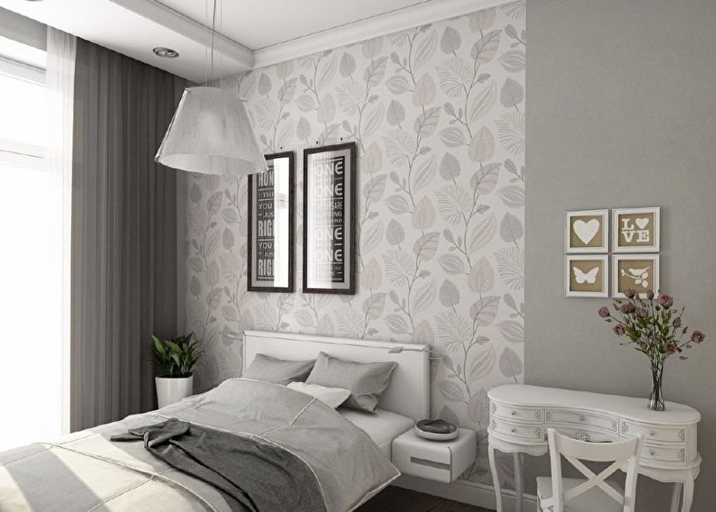 Combinarea imaginii de fundal în dormitor - Wallpaper de companie