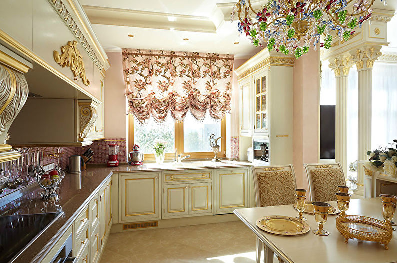 Klasisks virtuves dizains - dekors