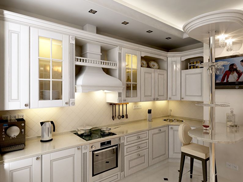 Dizajnirajte malu kuhinju u klasičnom stilu