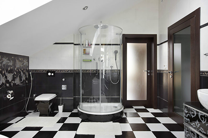 Design de baie într-o casă de țară