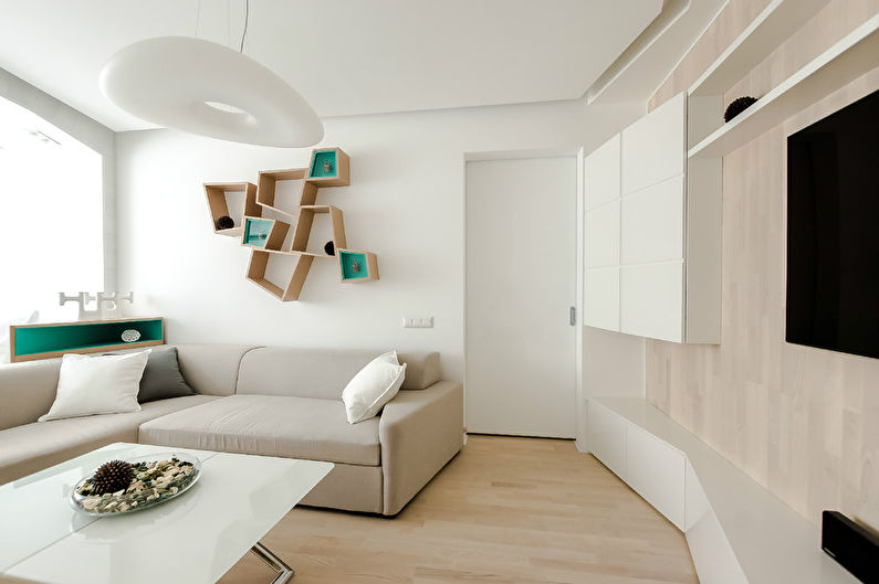 Dzīvojamās istabas dizains mājokļa izdošanas programmai - 3. foto